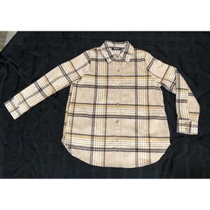 Blue B Collection Women's Plaid Flannel Button Down Shacket with snaps - Size M